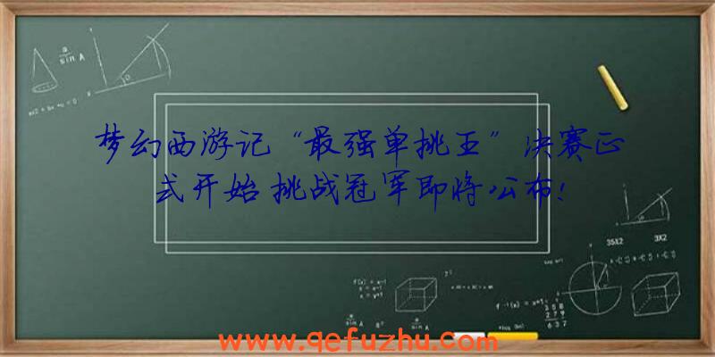 梦幻西游记“最强单挑王”决赛正式开始